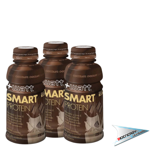 +Watt - SMART PROTEIN (Box 12 flaconcini da 320 ml - gusto Cacao) - 